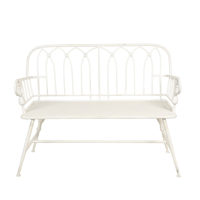 Ławka metalowa do ogrodu modern Clayre Eef