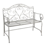 Ławka ogrodowa metalowa szara Clayre Eef