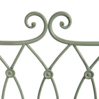 Ławka ogrodowa metalowa zielona retro Clayre Eef