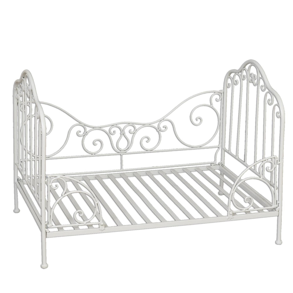 Metalowe łóżko dla psa Vintage białe Clayre Eef