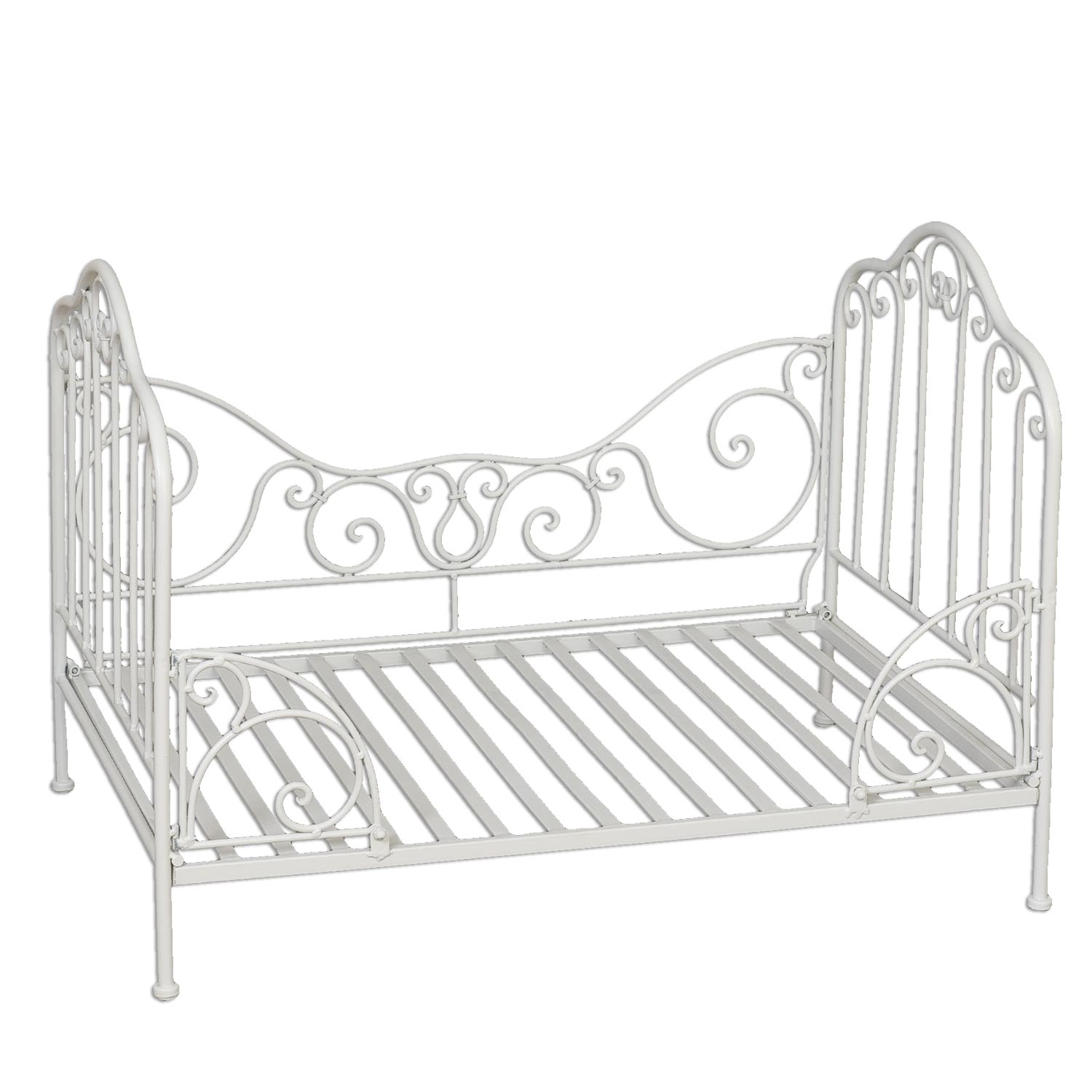 Metalowe łóżko dla psa Vintage białe Clayre Eef