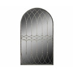 Lustro Grigio metalowe szare szprosy 143 cm Belldeco