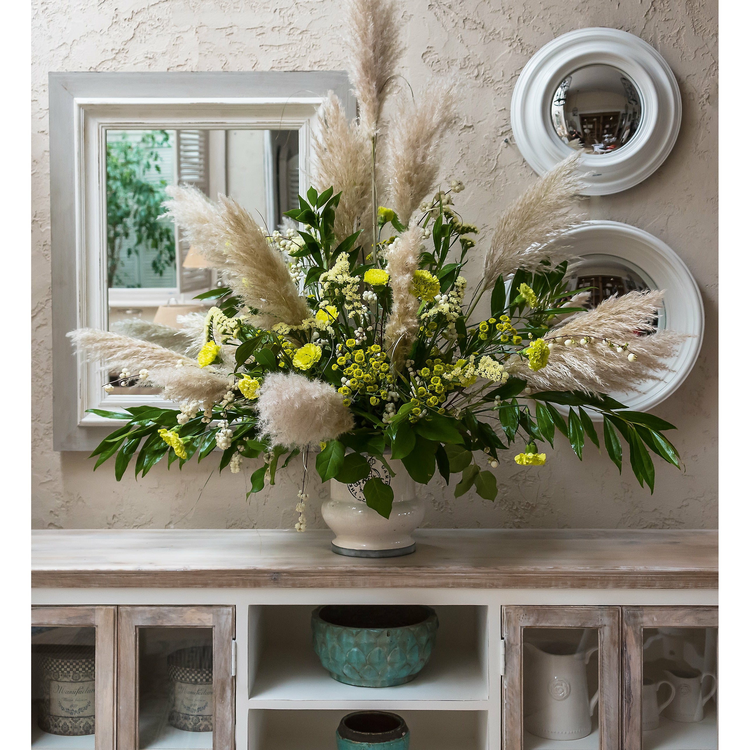 Lustro ścienne prostokątne Grigio B szare 100 cm Belldeco