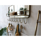 Lustro z półką do łazienki mosiądz antyczny Chic Antique