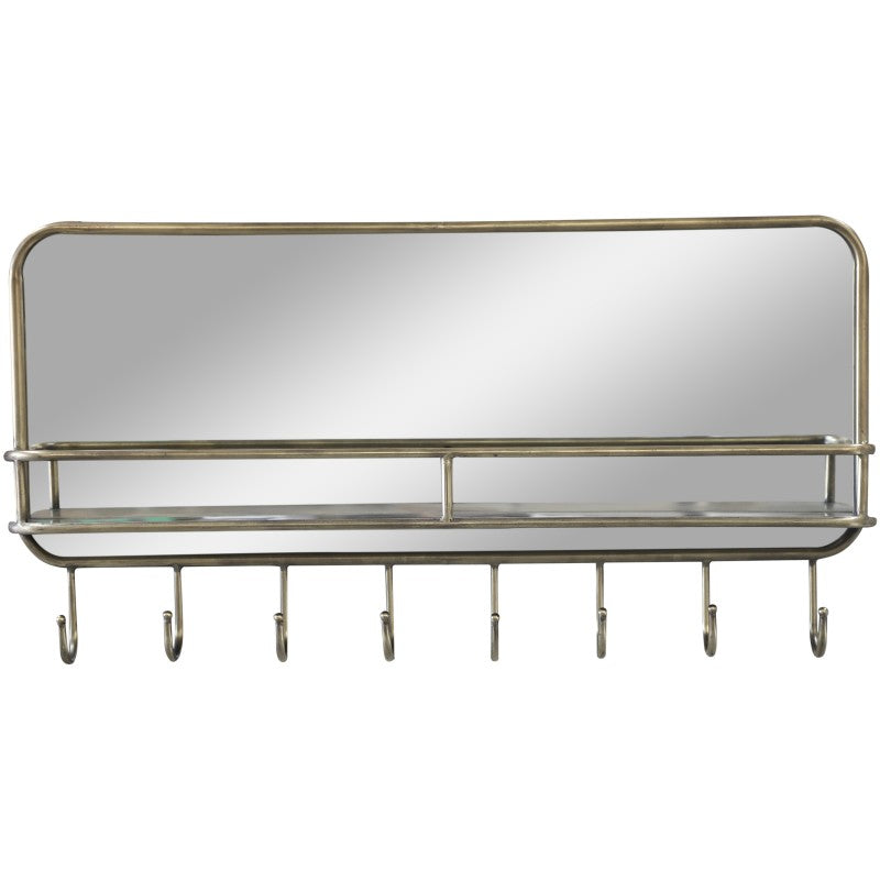 Lustro z półką do łazienki mosiądz antyczny Chic Antique