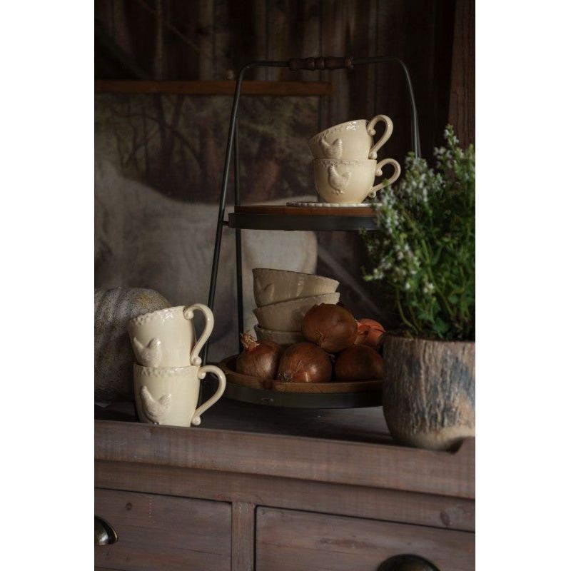 Kubek ceramiczny Country kura Clayre Eef
