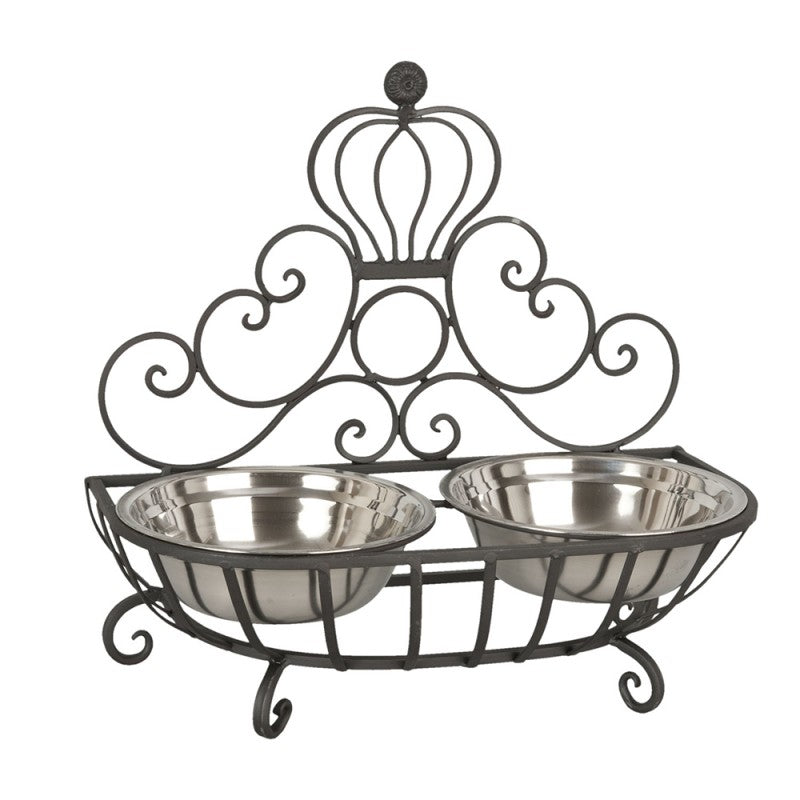 Miski na stojaku metalowym retro Clayre Eef
