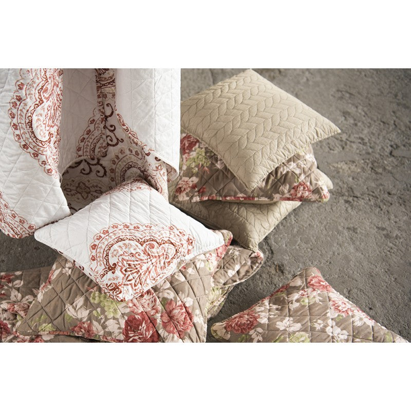 Narzuta na łóżko biała etno 140 x 220 cm Clayre Eef