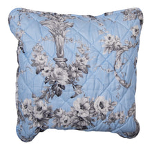 Załaduj obraz do przeglądarki galerii, Poduszka kwiaty niebieska vintage 40 x 40 cm Clayre Eef
