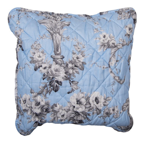 Poduszka kwiaty niebieska vintage 40 x 40 cm Clayre Eef
