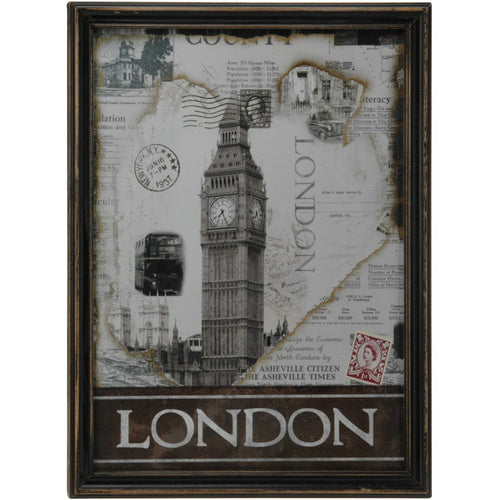 Obraz retro Londyn w ozdobnej ramie