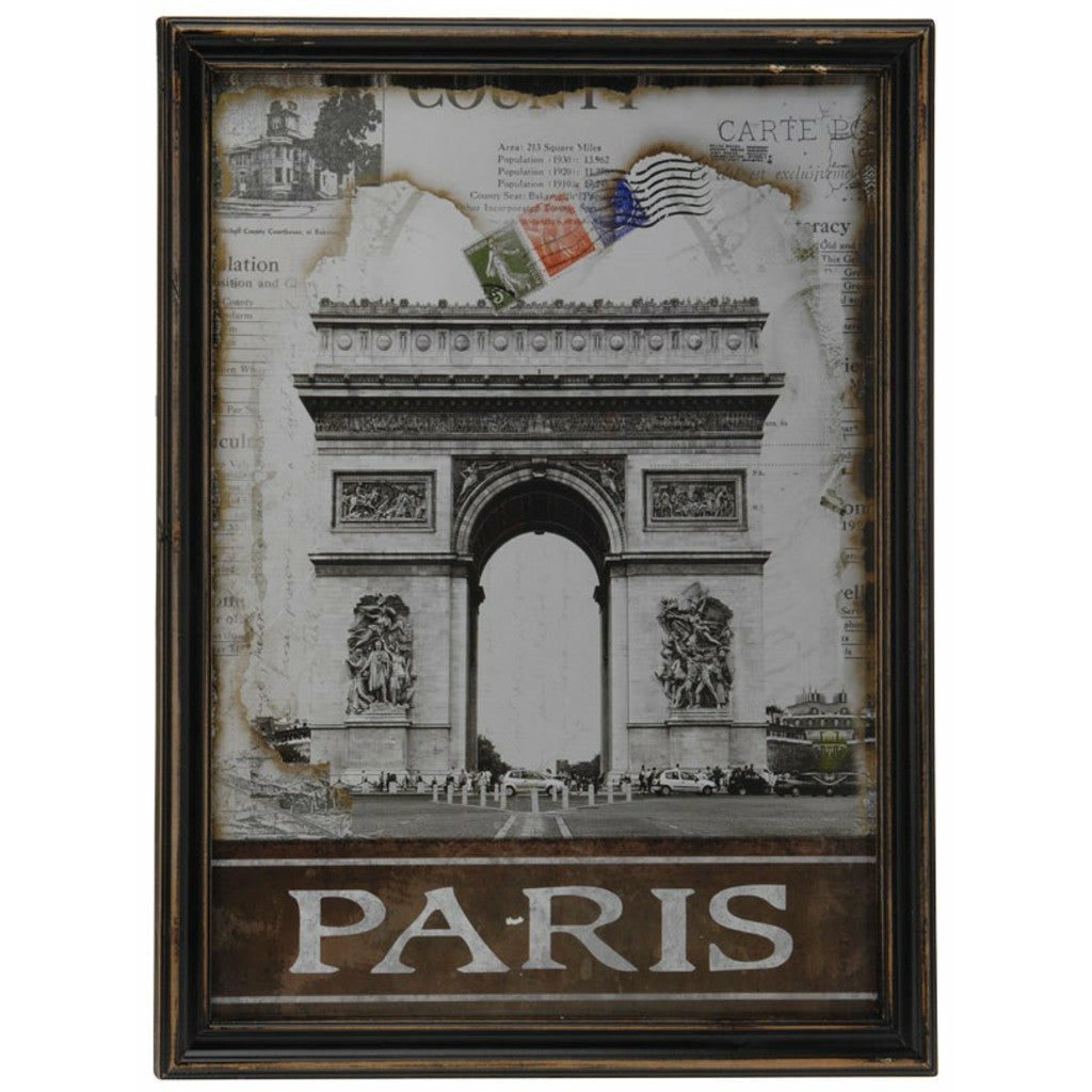 Obraz retro Paryż w ozdobnej ramie