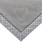 Obrus prowansalski szary serce 150 x 250 Clayre Eef