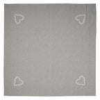 Obrus prowansalski szary serce 100 x 100 Clayre Eef