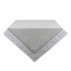 Obrus prowansalski szary serce 130 x 180 Clayre Eef