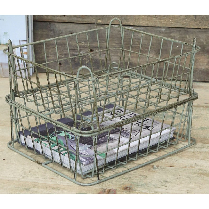 Metalowe kosze Chic Antique 2 szt. nakładane