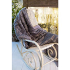 Pled futrzany szary włosie długie