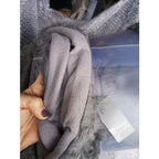 Pled futrzany szary włosie długie