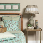 Poduszka kwiaty turkusowe retro 40 x 40 cm Clayre Eef