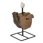 Podkładki drewniane na stojaku kurki Country Clayre Eef