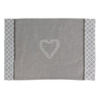 Podkładki bawełniane szare serce kpl. 6 szt. Clayre Eef