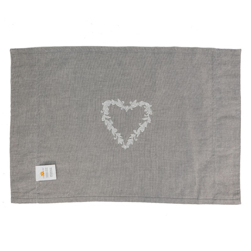 Podkładki bawełniane szare serce kpl. 6 szt. Clayre Eef