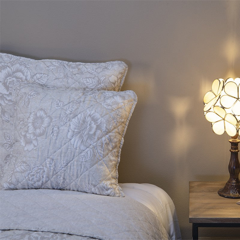 Poduszka kwiaty beżowa prowansalska 40 x 40 cm Clayre Eef