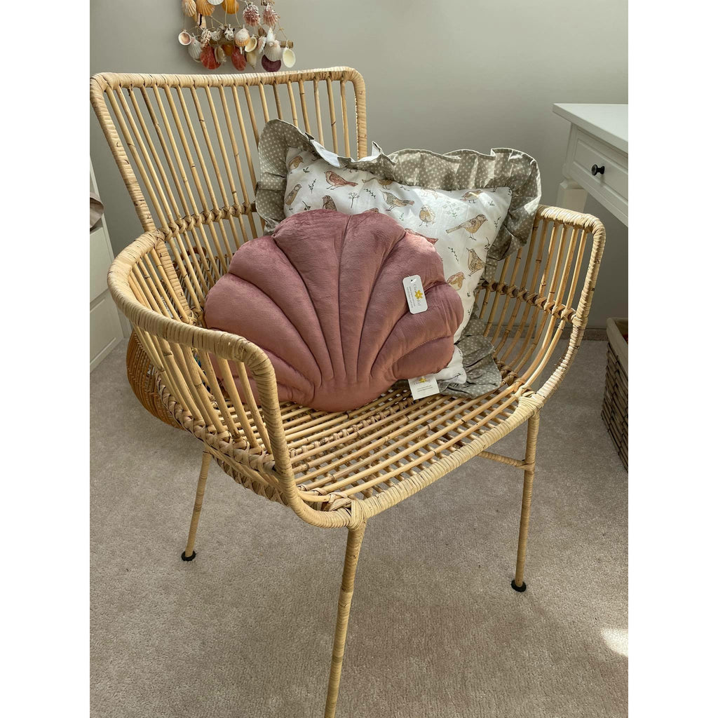 Poduszka muszla brudny róż velvet Clayre Eef