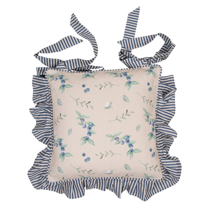 Poduszka na krzesło do kuchni owoce  z falbanką Clayre Eef