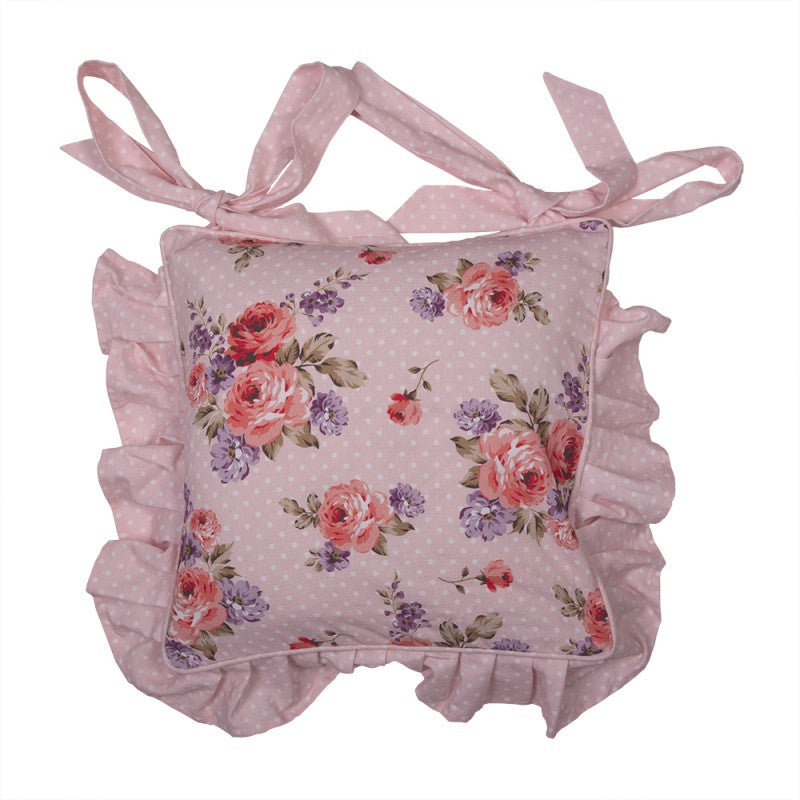 Poduszka na siedzisko kwiaty różowa Clayre Eef