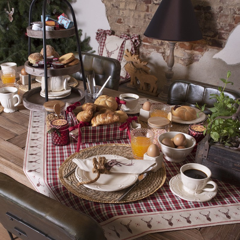 Poduszka na siedzisko świąteczna renifer Clayre Eef