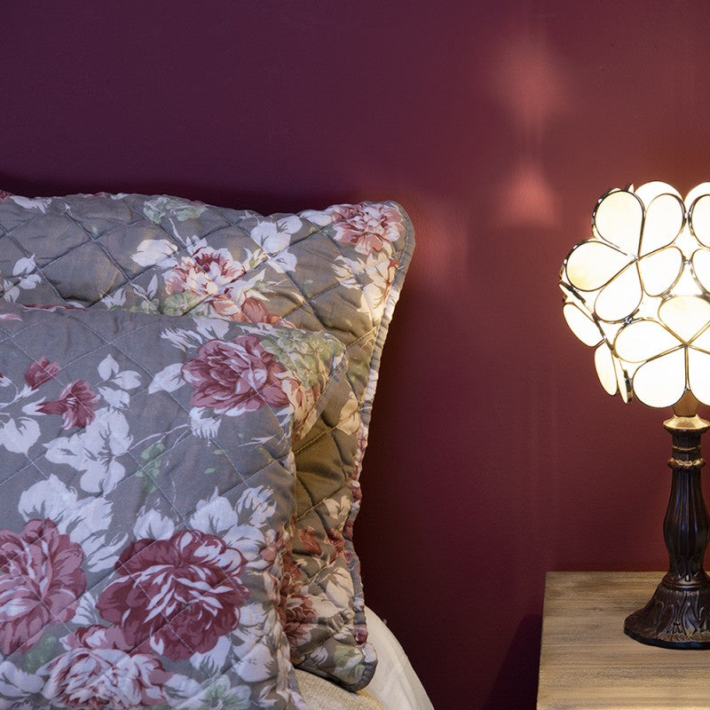 Poduszka kwiaty róże vintage brąz 40 x 40 cm Clayre Eef