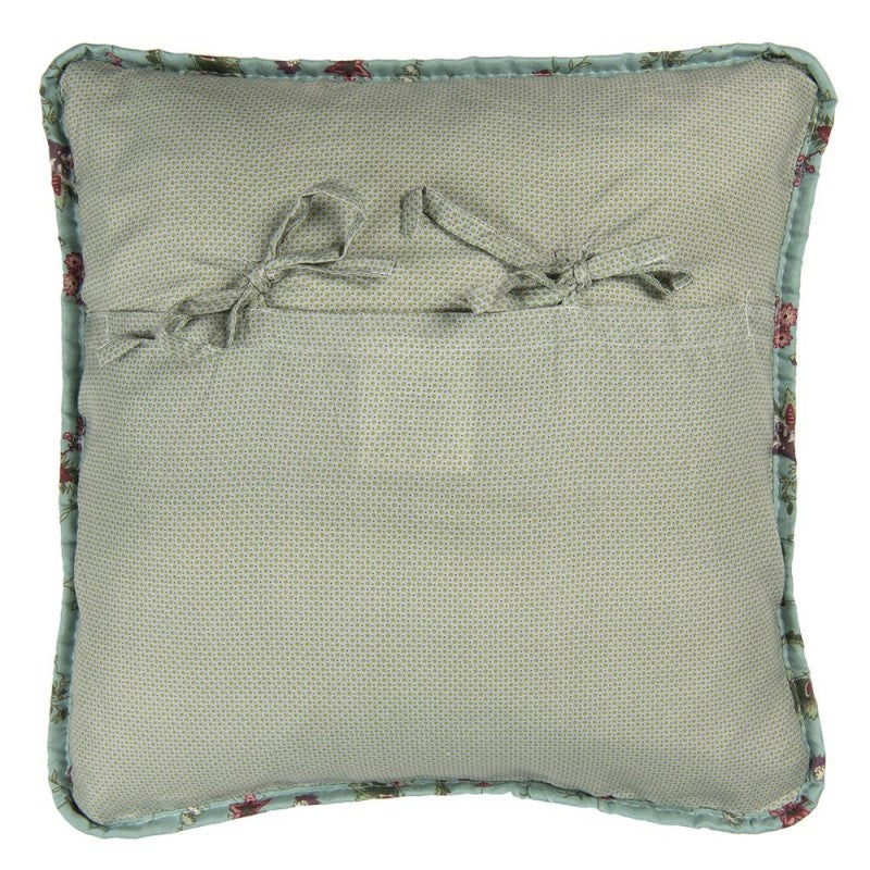 Poduszka kwiaty turkusowe retro 40 x 40 cm Clayre Eef