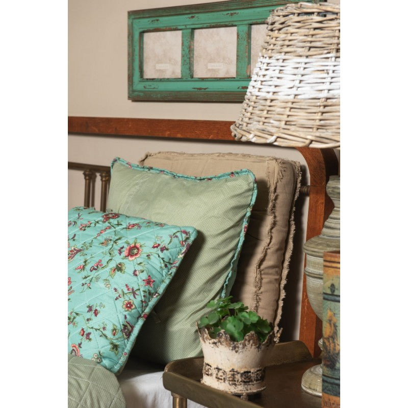 Poduszka kwiaty turkusowe retro 40 x 40 cm Clayre Eef