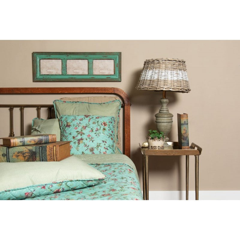 Poduszka kwiaty turkusowe retro 50 x 50 cm Clayre Eef