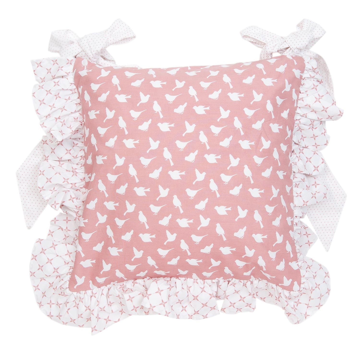 Poduszka na krzesło ptaszki różowa Clayre Eef