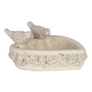 Poidło dla ptaków serce kamienne Clayre Eef