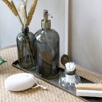 Szklany pojemnik na mydło szary B Chic Antique