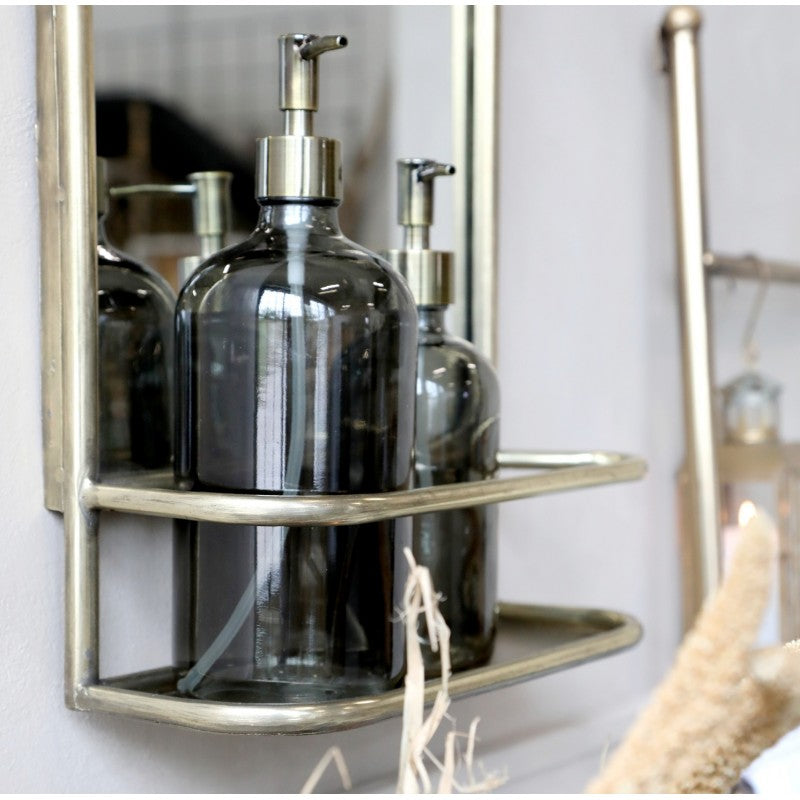 Szklany pojemnik na mydło szary B Chic Antique