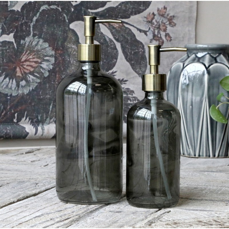 Szklany pojemnik na mydło szary A Chic Antique