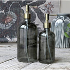 Szklany pojemnik na mydło szary B Chic Antique