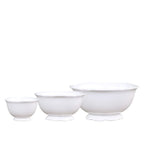 Miski prowansalskie Chic Antique 3 szt. porcelanowe białe provance