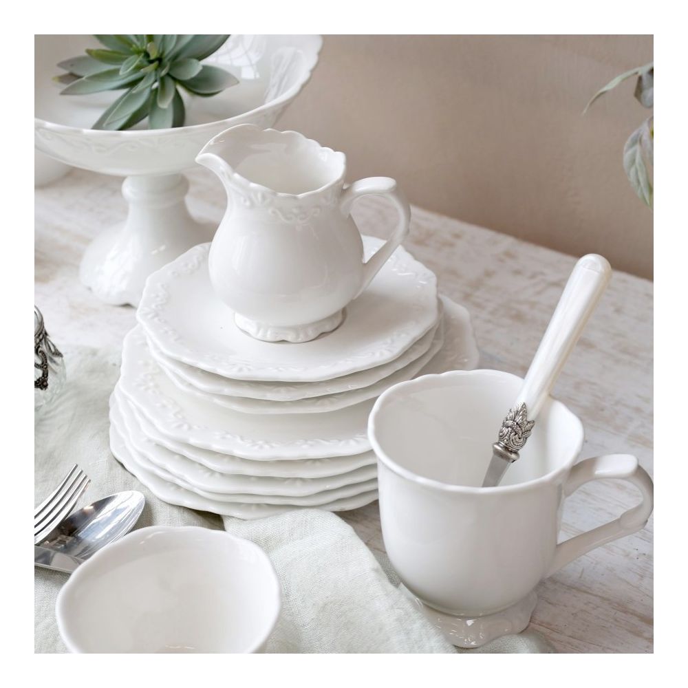 Miski prowansalskie Chic Antique 3 szt. porcelanowe białe provance