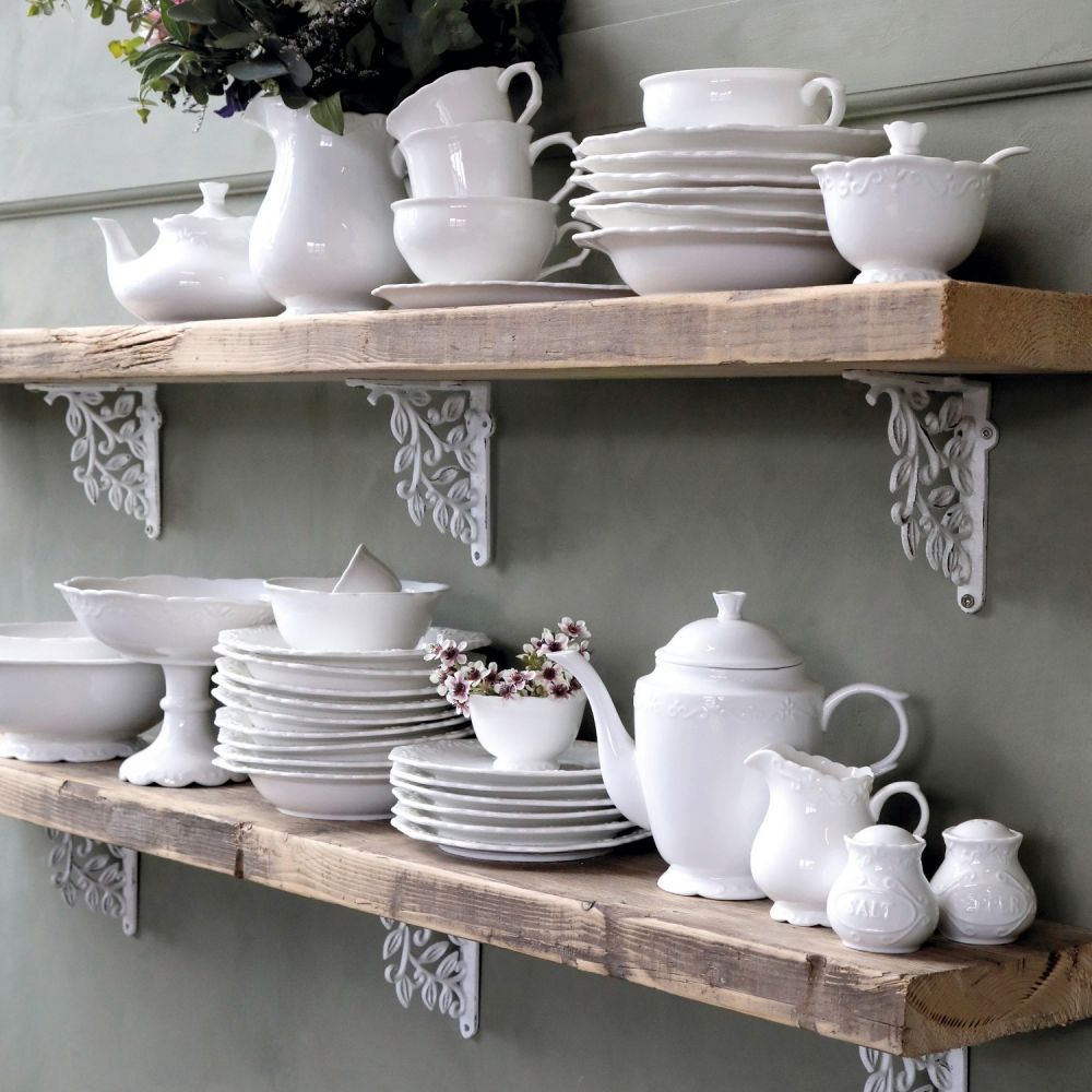 Miski prowansalskie Chic Antique 3 szt. porcelanowe białe provance