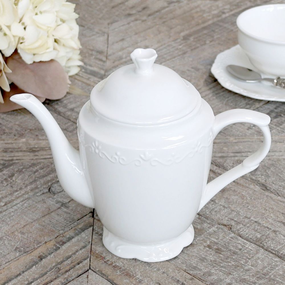 Dzbanek porcelanowy prowansalski Chic Antique biały