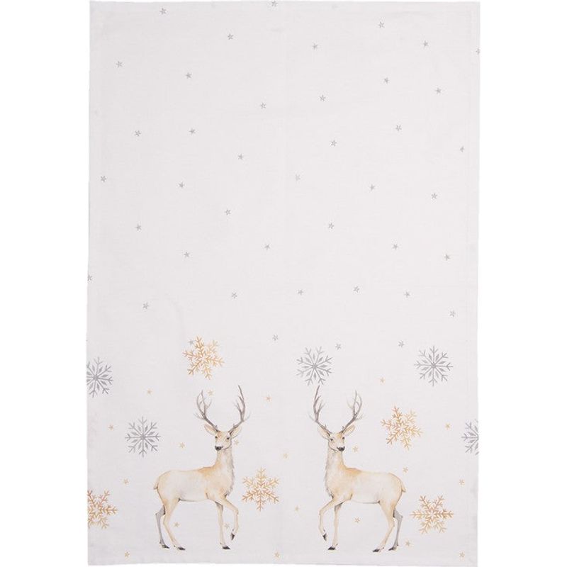 Ręcznik kuchenny bawełniany wzór renifery Clayre Eef