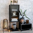 Metalowa skrzynia industrialna Chic Antique na kółkach czarna