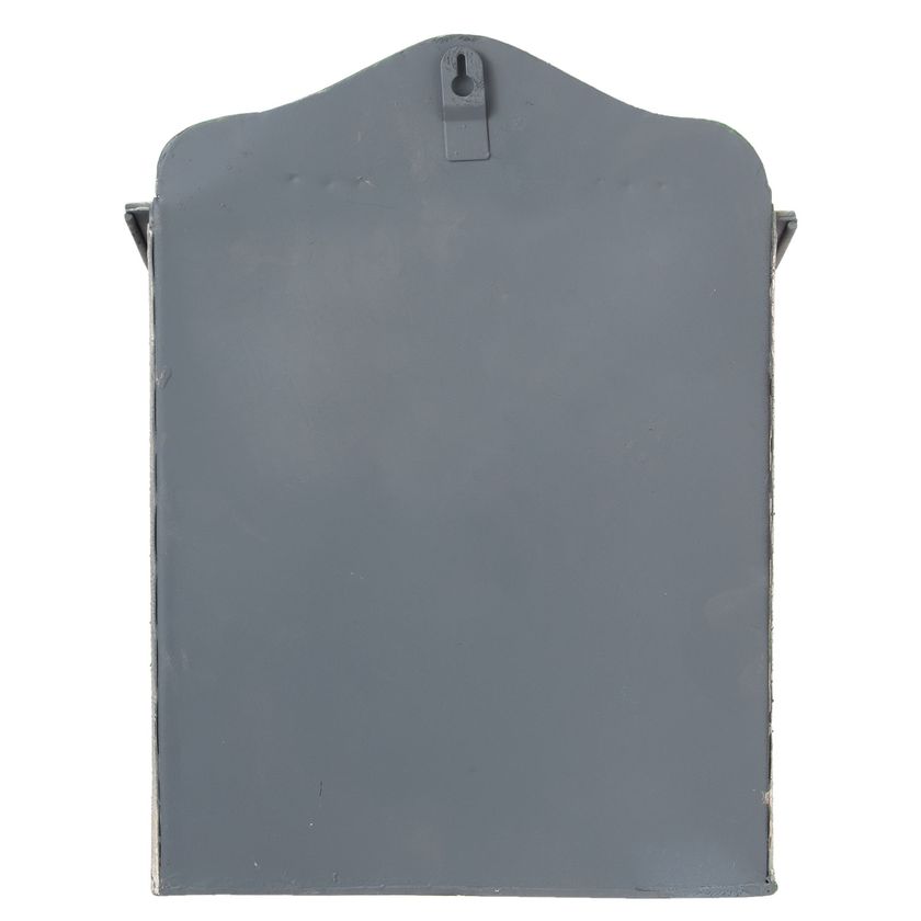 Skrzynka na listy metalowa ozdobna szara retro Clayre Eef