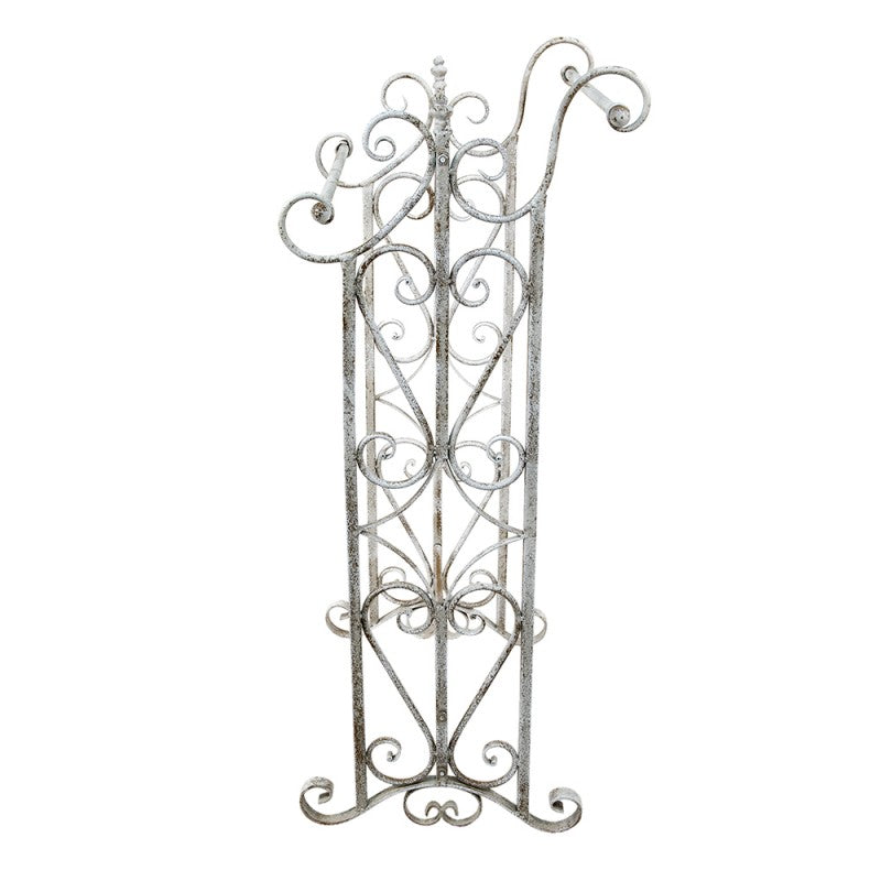 Stojak na ręczniki łazienkowe metalowy biały vintage Clayre Eef