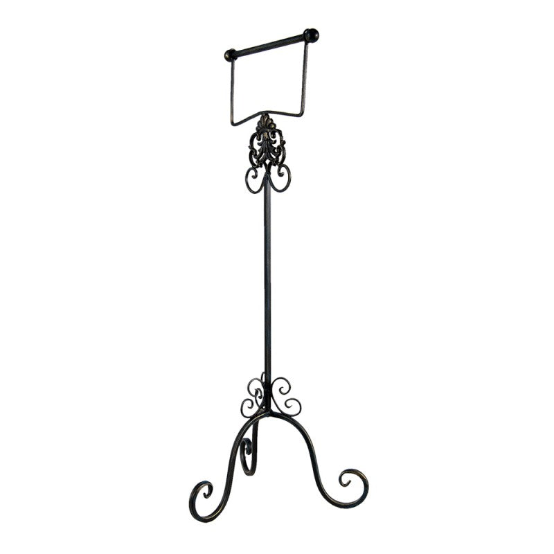 Stojak na papier toaletowy metalowy brązowy retro Clayre Eef